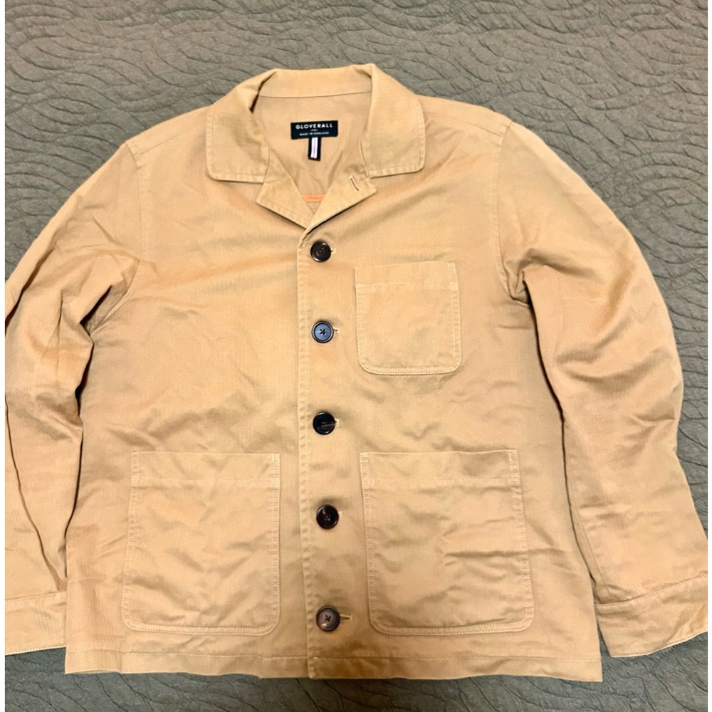 Gloverall, large, khaki herringbone work coat